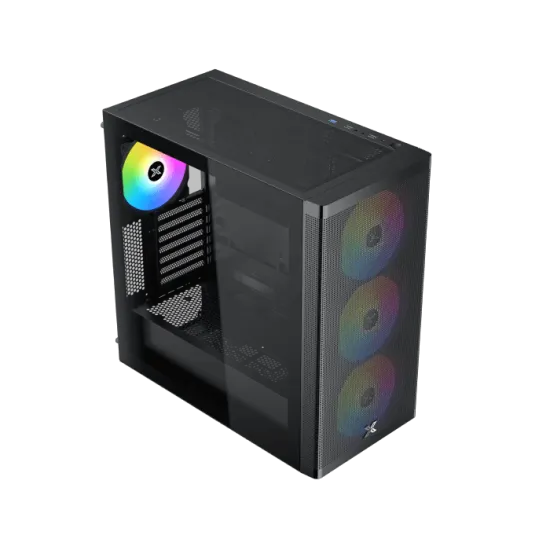 XIGMATEK Osiris Mid Tower Case 4 Fan 140mm ARGB Black + Asgard 750W 80+ Bronze Power Supply
