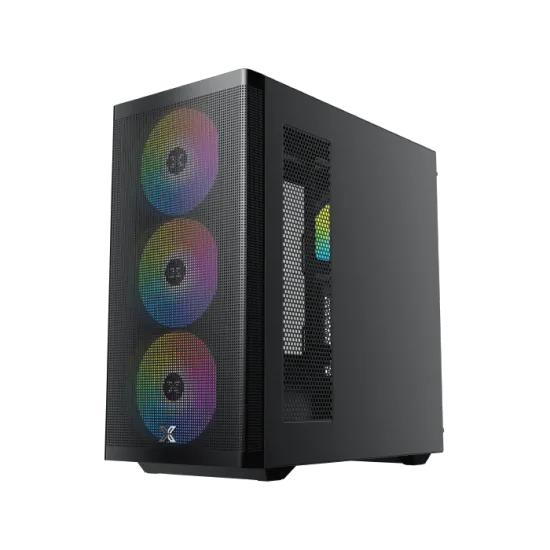 XIGMATEK Osiris Mid Tower Case 4 Fan 140mm ARGB Black + Asgard 750W 80+ Bronze Power Supply