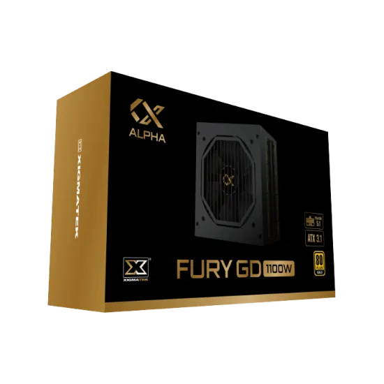 Xigmatek FURY GD 1100W 80+ GOLD ATX 3.1 PCI-E 5.1 Full Modular Power Supply        