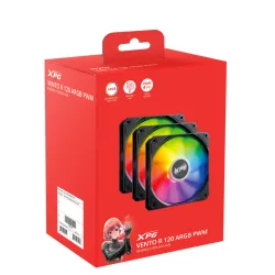 XPG Vento R 120 ARGB PWM 3 Fans Black