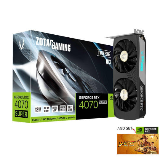 ZOTAC GAMING GeForce RTX 4070 Super Twin Edge OC 12GB Graphics Card