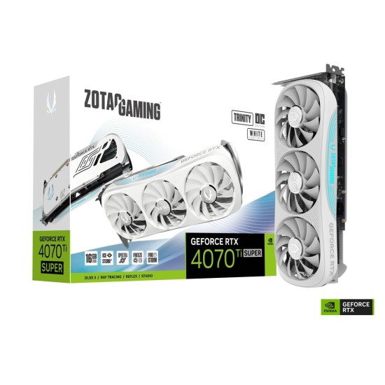 ZOTAC GAMING GeForce RTX 4070 Ti Super Trinity White OC 16GB Graphics Card