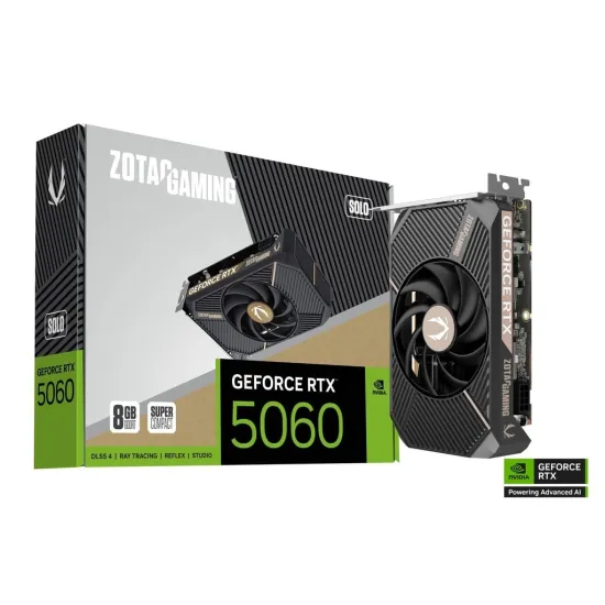 ZOTAC GAMING GeForce RTX 5060 SOLO 8GB GDDR7 Graphics Card Black