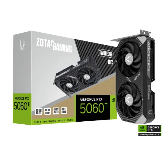 ZOTAC GAMING GeForce RTX 5060 Ti 8GB GDDR7 Twin Edge Graphics Card Black
