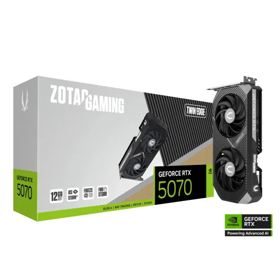 ZOTAC GAMING GeForce RTX 5070 Twin Edge 12GB GDDR7 Graphics Card Black