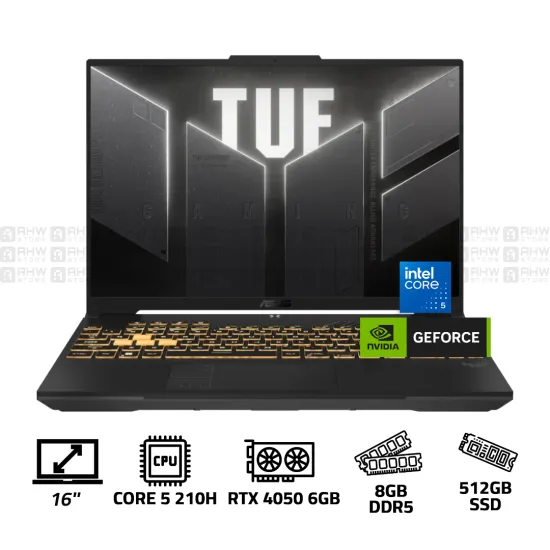 ASUS TUF Gaming F16 Intel Core 5 210H 8GB DDR5 512GB SSD RTX 4050 6GB 16" FHD+ 144Hz Win 11 Black