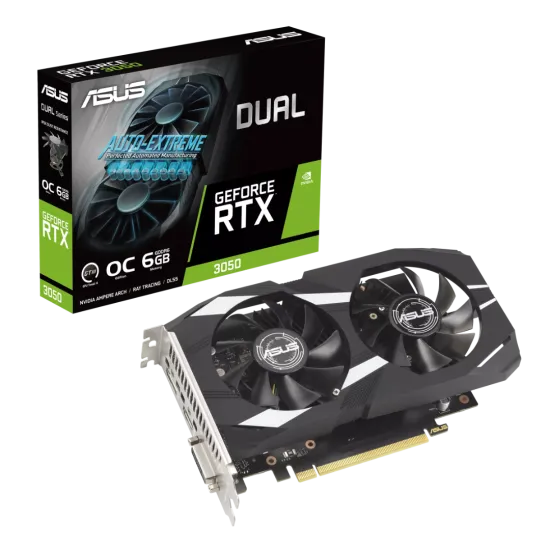 ASUS DUAL GeForce RTX 3050 OC 6GB GDDR6 Graphics Card