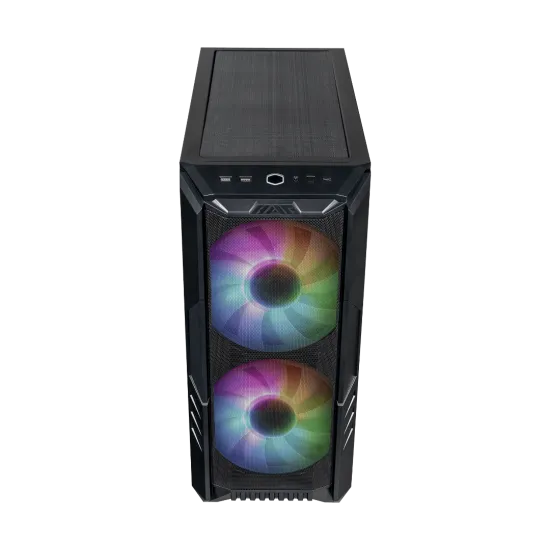 Cooler Master HAF 500 Mid Tower Case 4 Fan 3 ARGB 1 GPU Fan Black