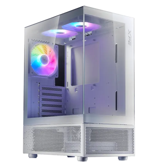 XPG Invader X MINI White Mid Tower Case 5 Fan ARGB White