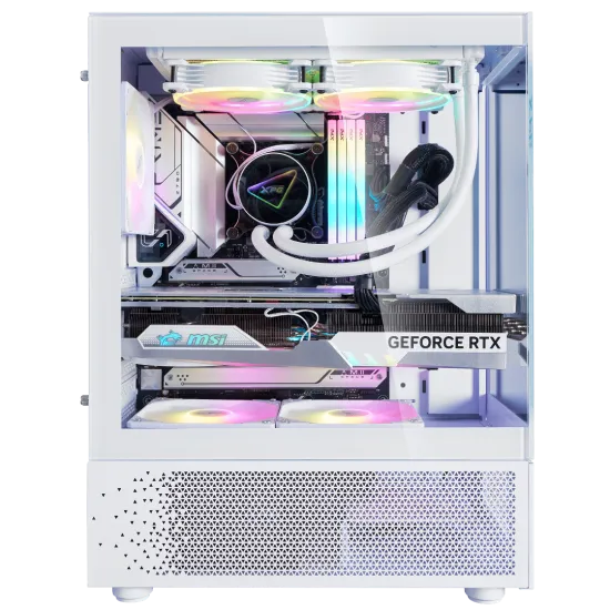 XPG Invader X MINI White Mid Tower Case 5 Fan ARGB White