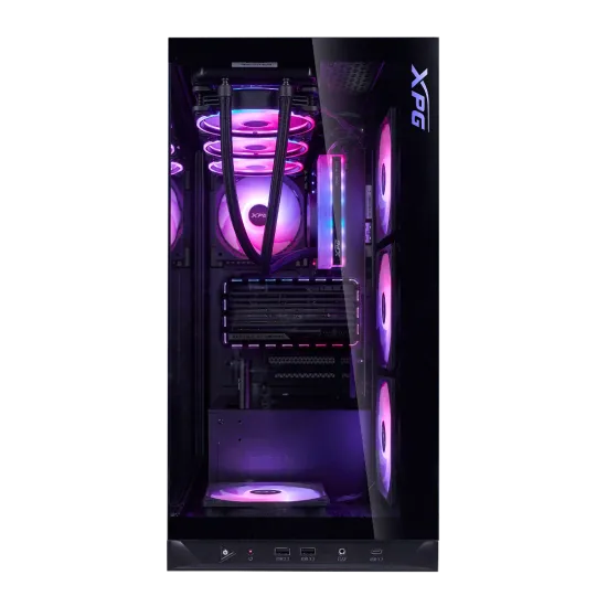 XPG Invader X BTF Mid Tower Case (Type C) 5 Fan ARGB Black