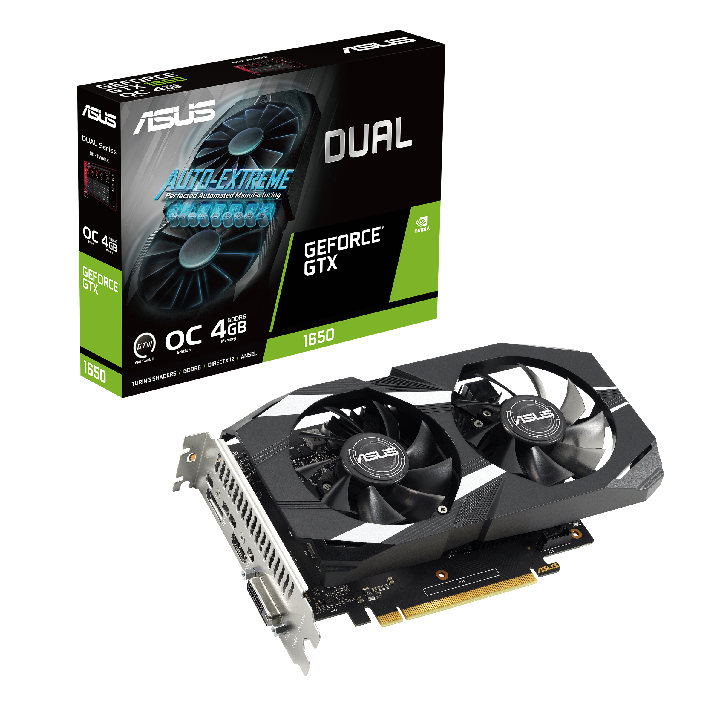 ASUS GeForce GTX 1650 Dual V2 4GB GDDR6 OC Graphics Card Black