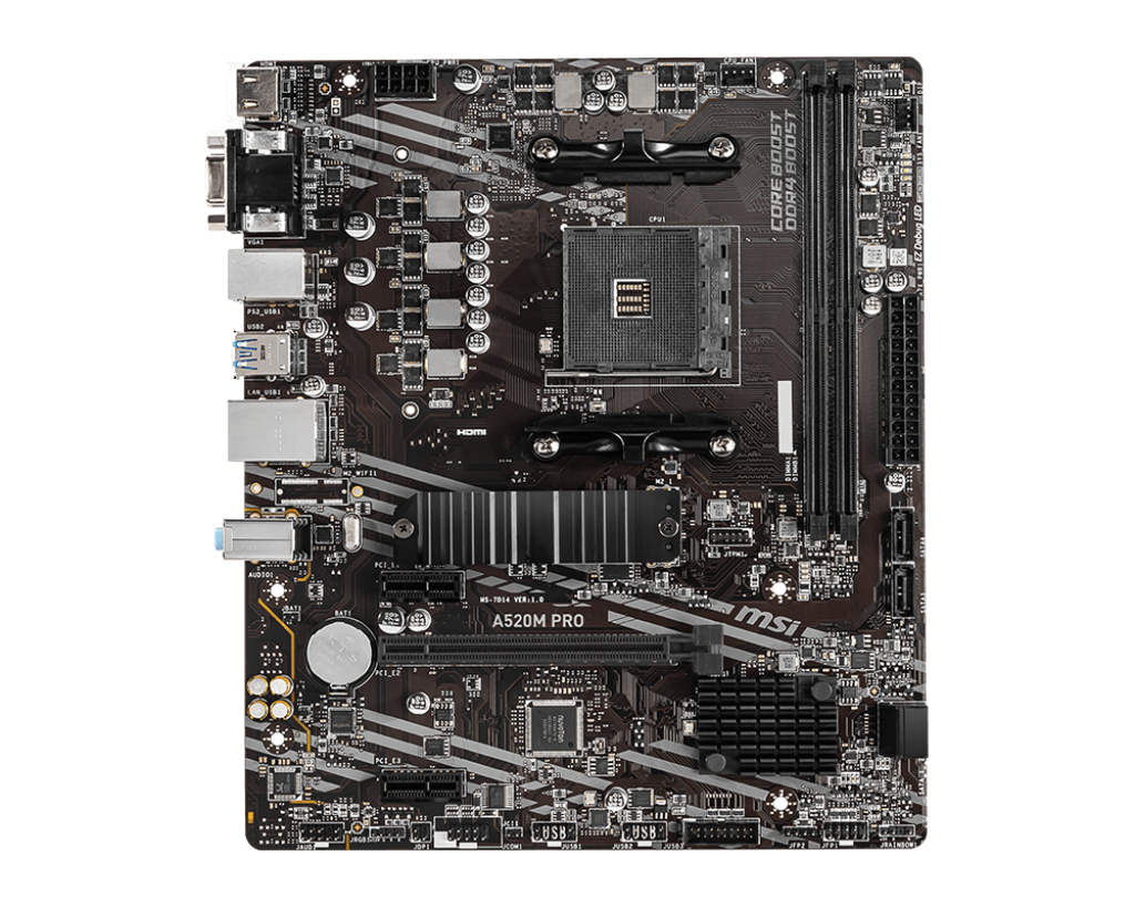 MSI A520M PRO AM4 Micro ATX Motherboard AHW Store