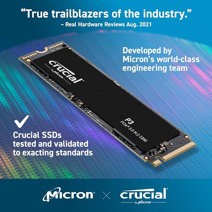 Crucial P3 500GB PCIe NVMe SSD AHW Store